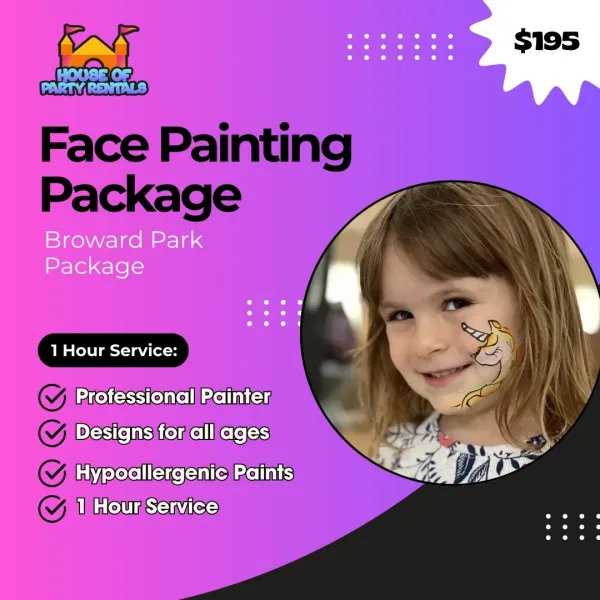 Face Painting Package – Broward Park Package