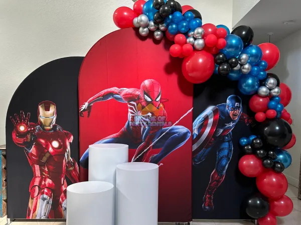 Spiderman, Ironman, Capitan America Birthday Decoration 2