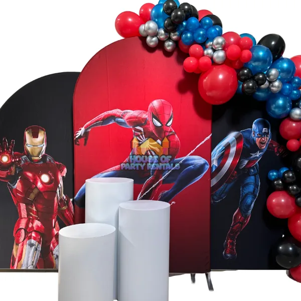 Spiderman, Ironman, Capitan America Birthday Decoration 6