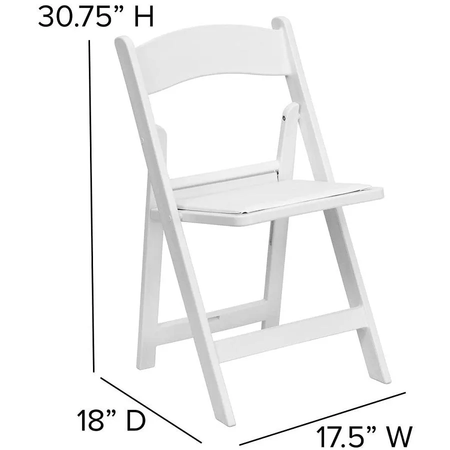 Resin White Chairs for Rent in Miami House Of Party Rentals